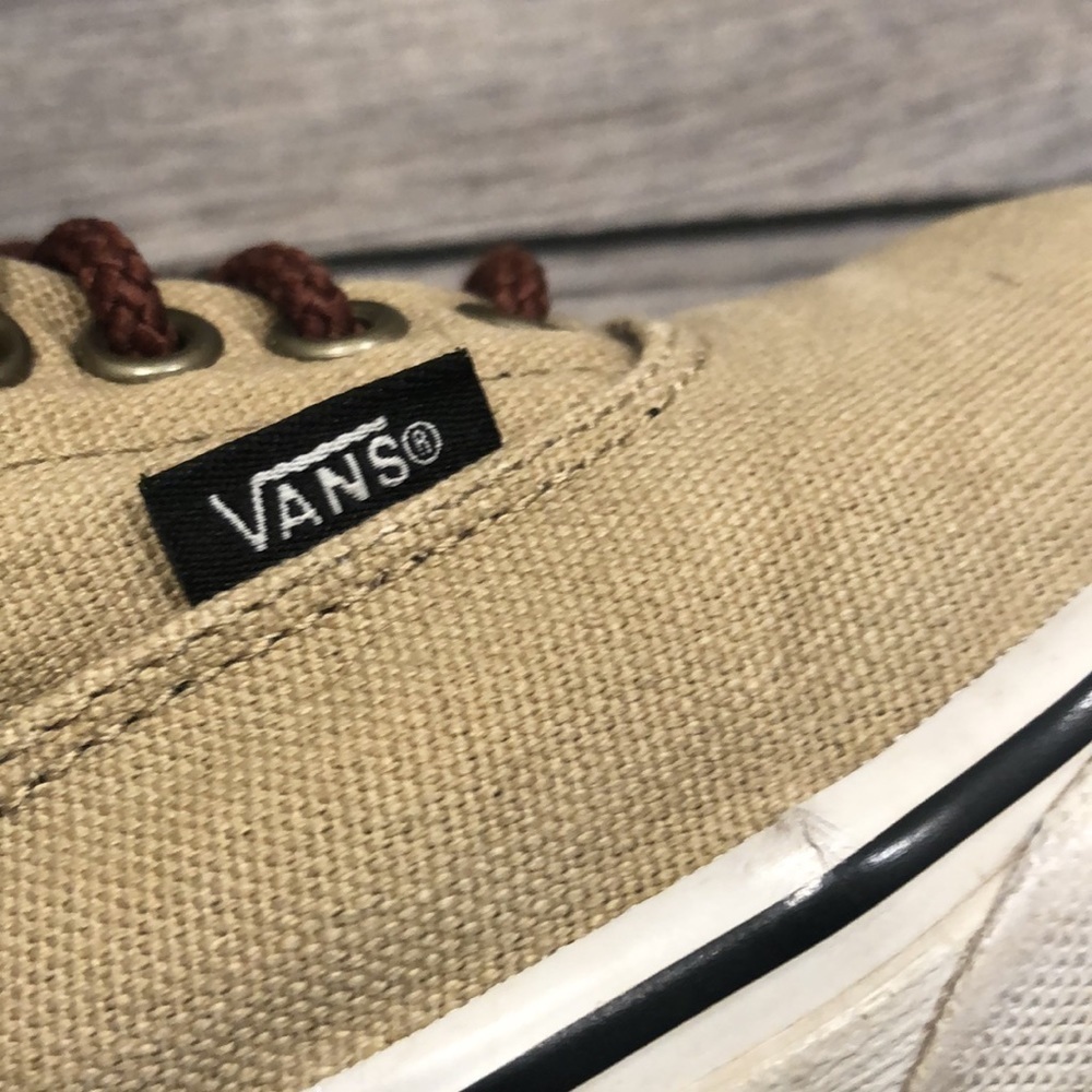 Vans khaki Aztec style design Off the Wall sneakers unisex lace ups - Picture 8 of 12